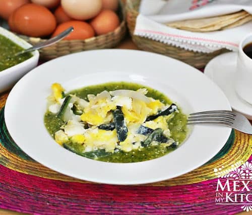 huevos revueltos con chile poblano